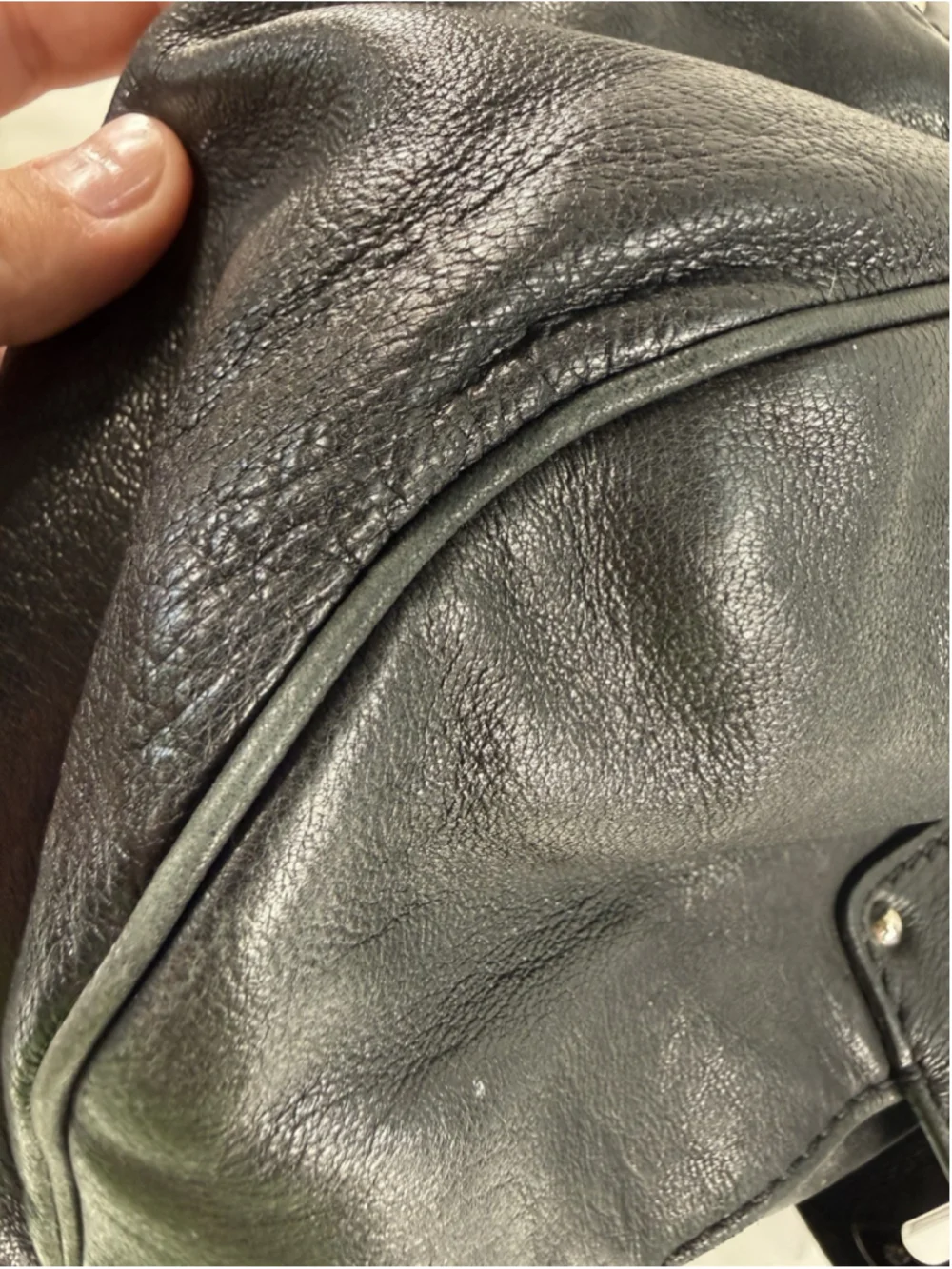 MICHAEL KORS Morgan Black Leather Hobo bag Purse vintage Y2K